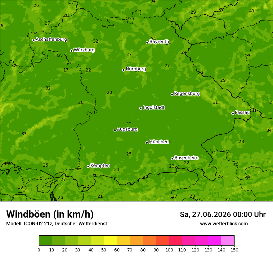 Maximale Windböen