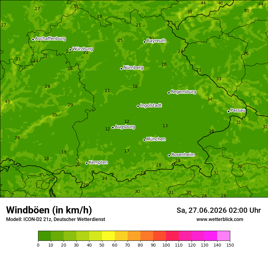 Maximale Windböen