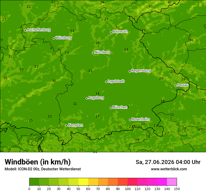 Maximale Windböen