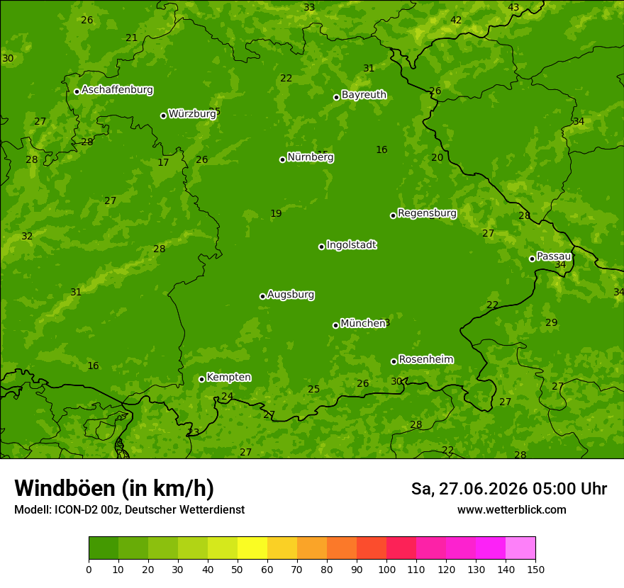 Maximale Windböen
