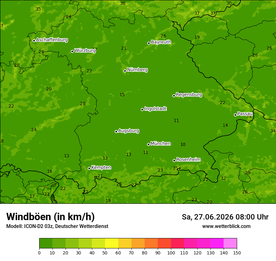 Maximale Windböen