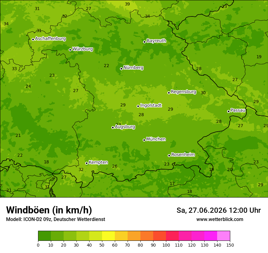Maximale Windböen