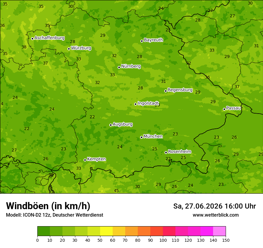 Maximale Windböen