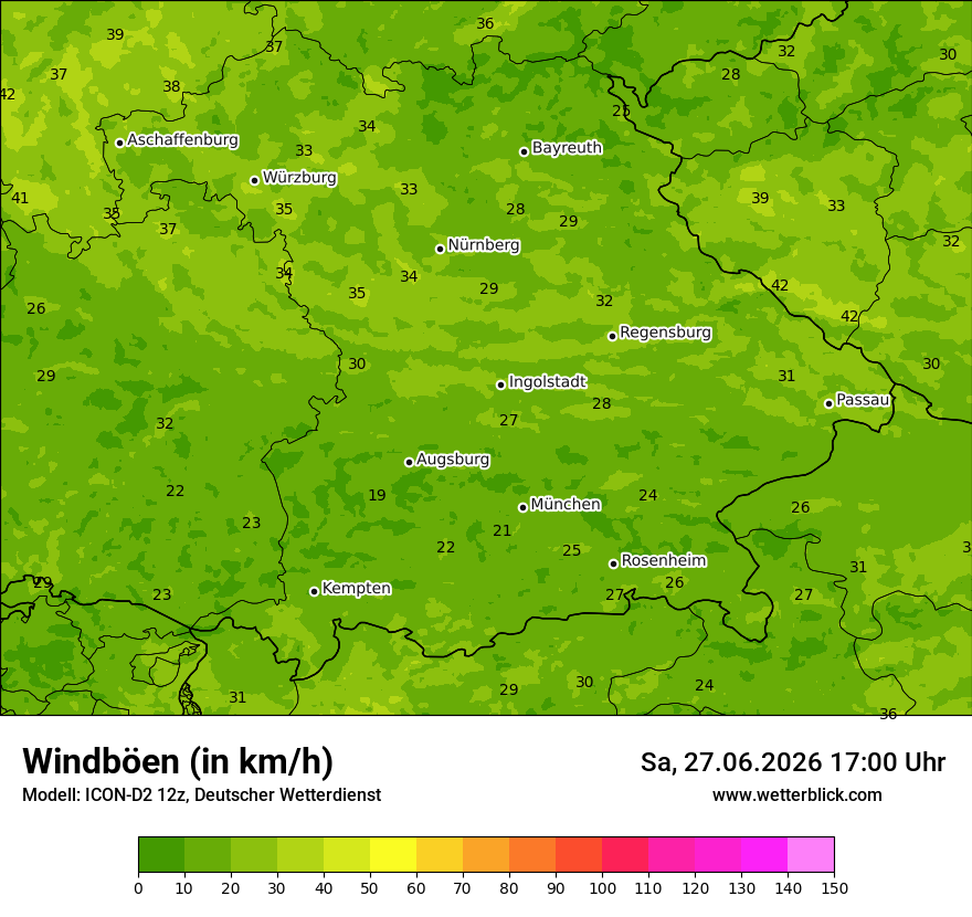Maximale Windböen