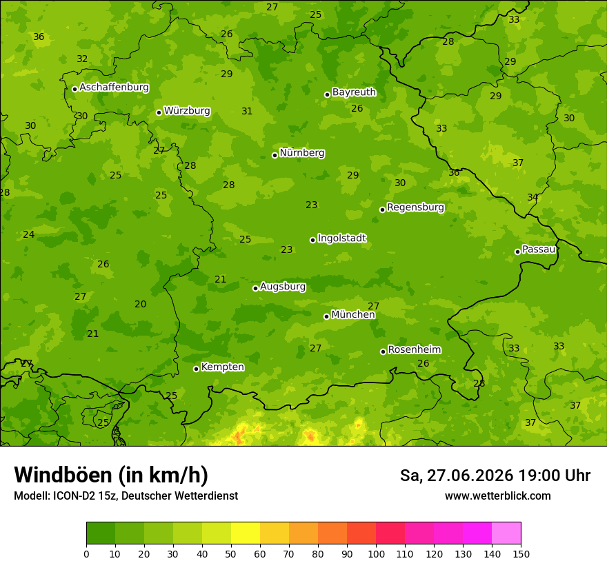 Maximale Windböen