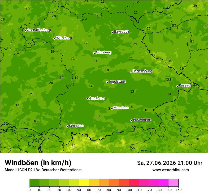 Maximale Windböen