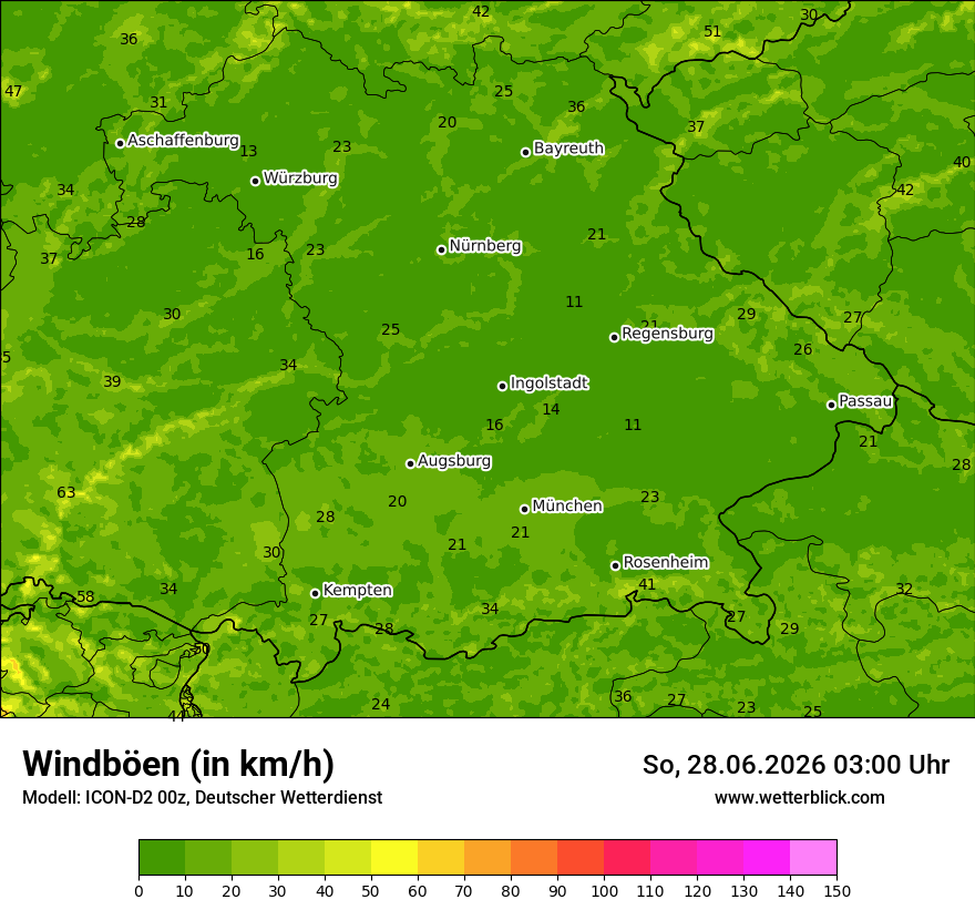 Maximale Windböen