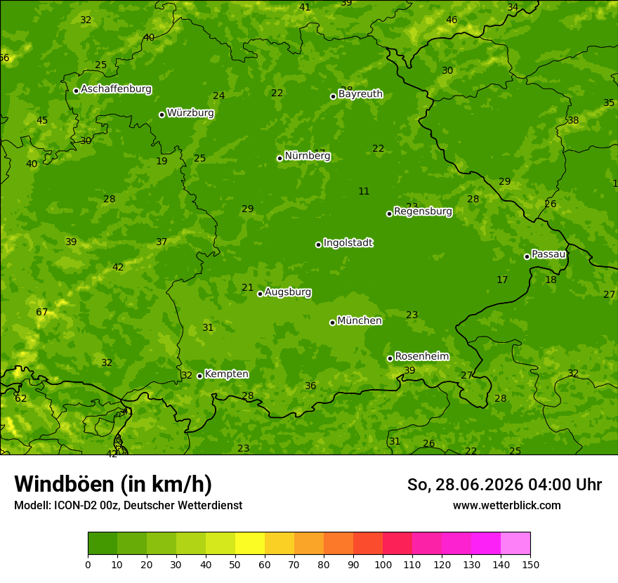 Maximale Windböen