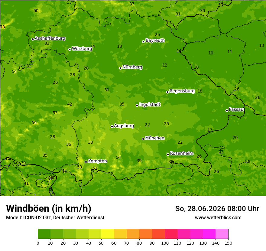 Maximale Windböen