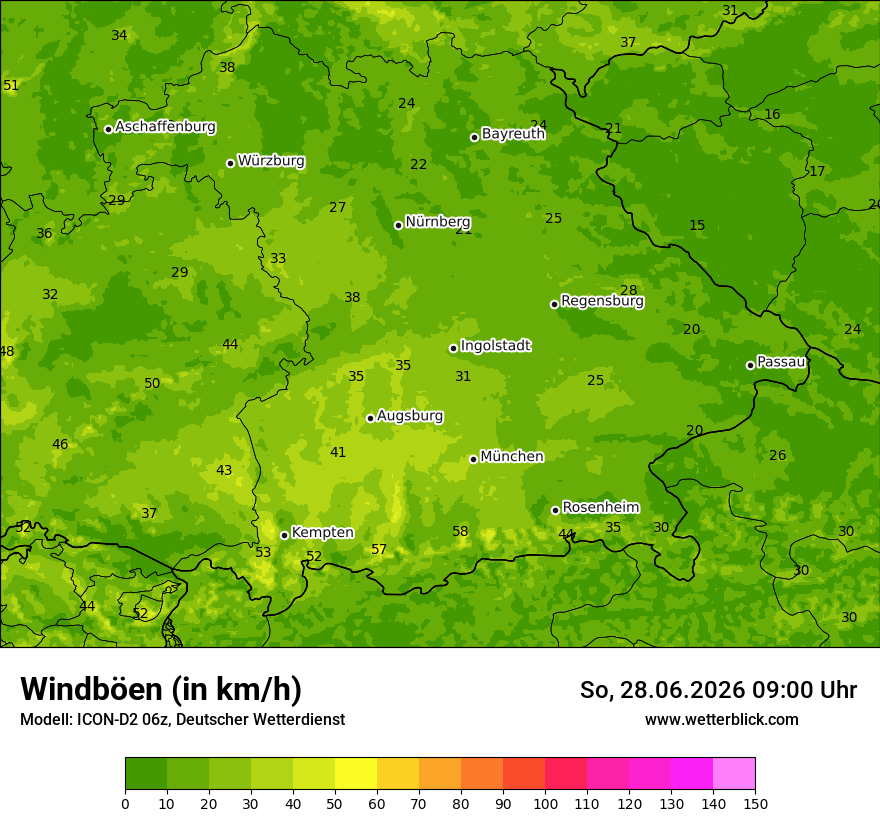 Maximale Windböen