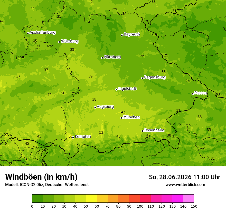 Maximale Windböen