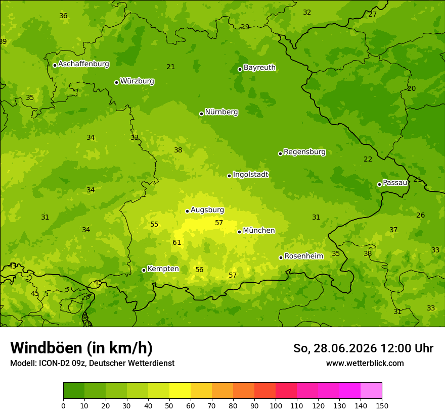 Maximale Windböen