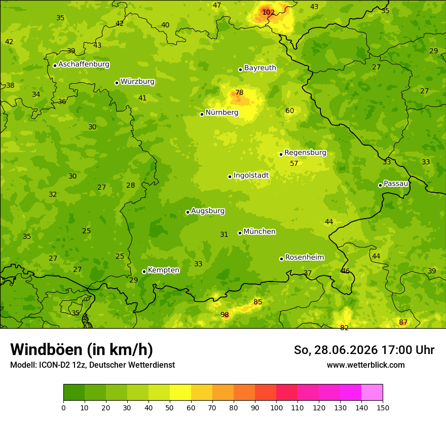 Maximale Windböen