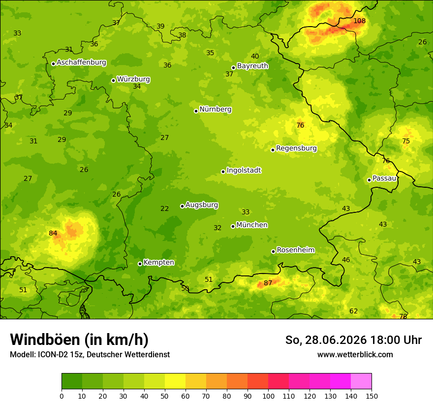 Maximale Windböen