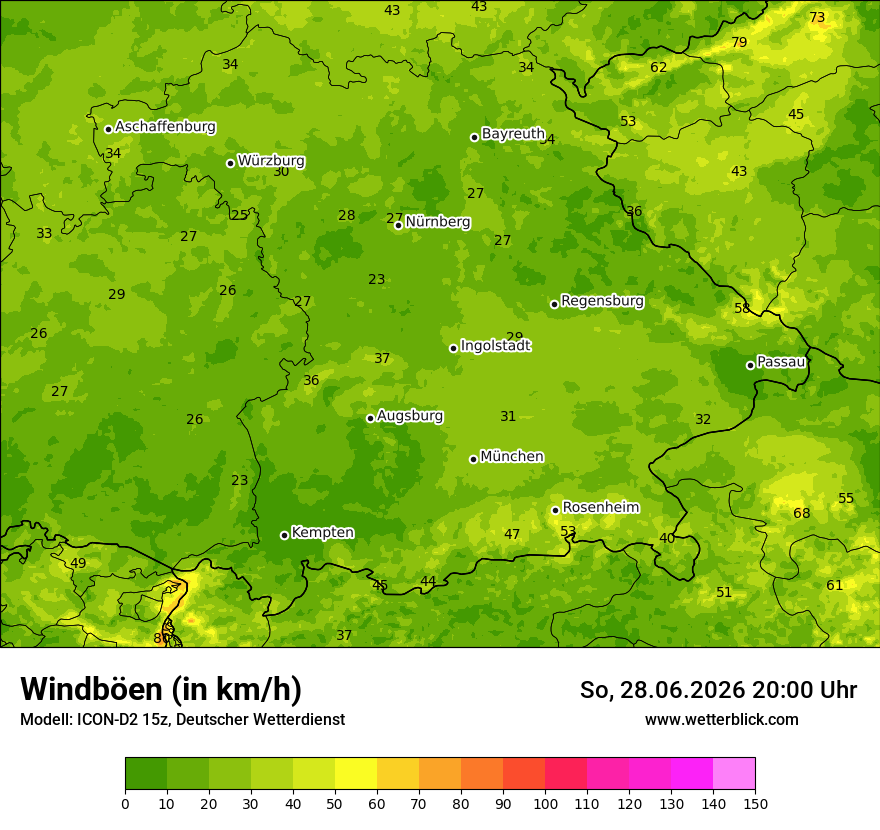 Maximale Windböen