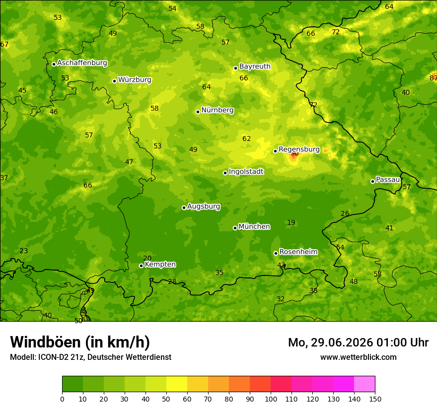 Maximale Windböen