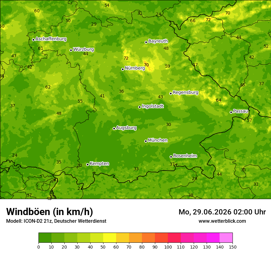 Maximale Windböen