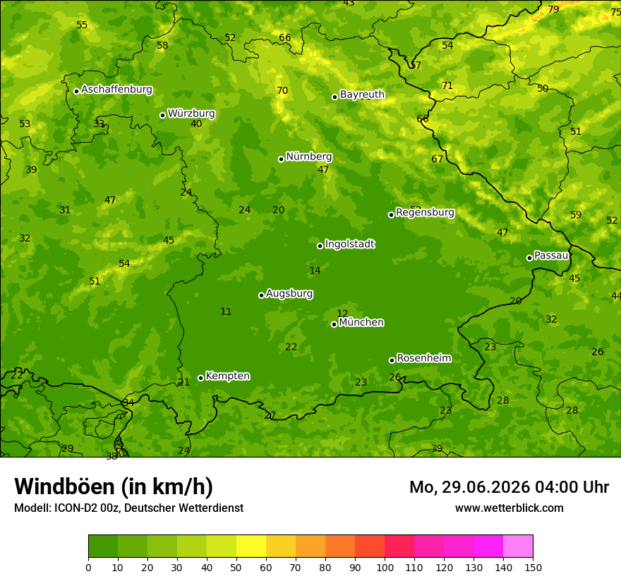 Maximale Windböen