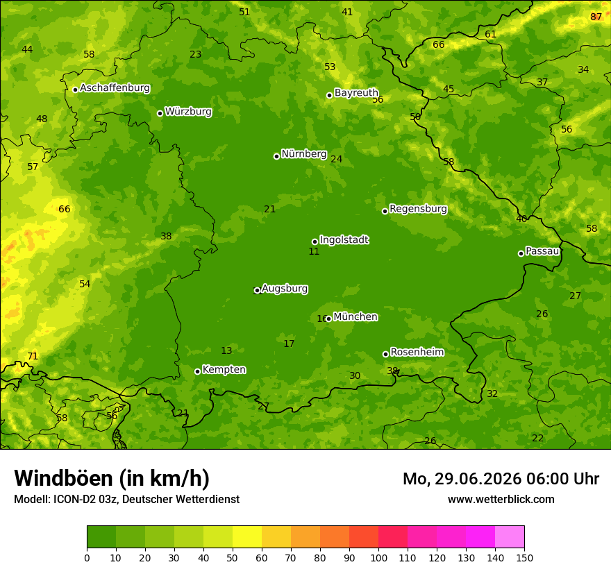 Maximale Windböen