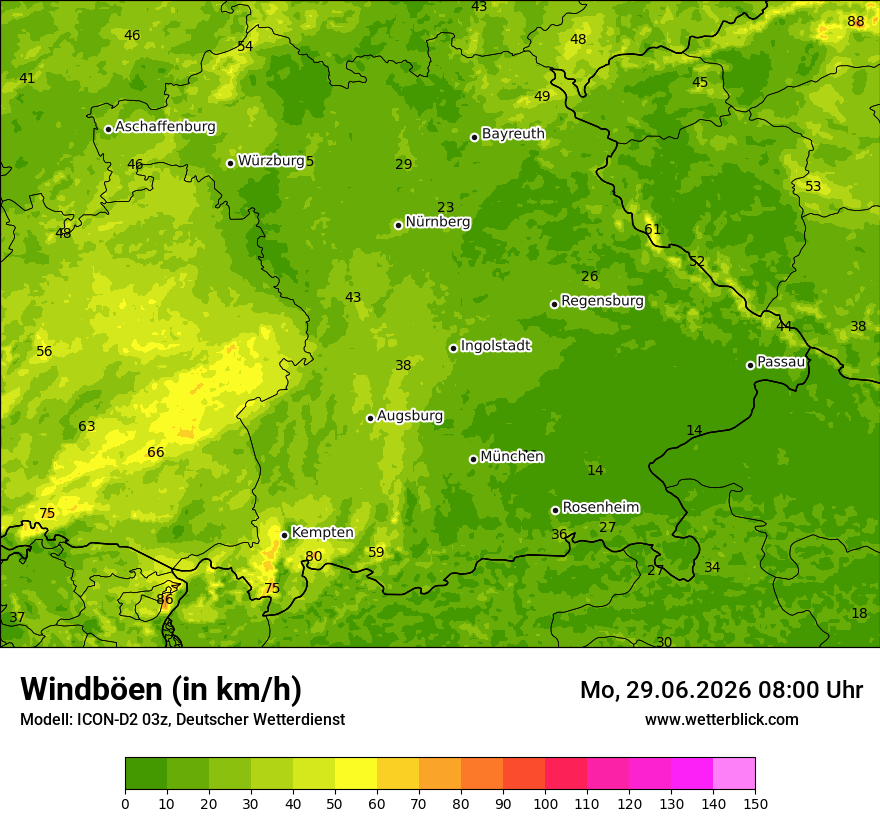 Maximale Windböen