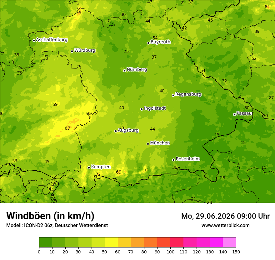 Maximale Windböen