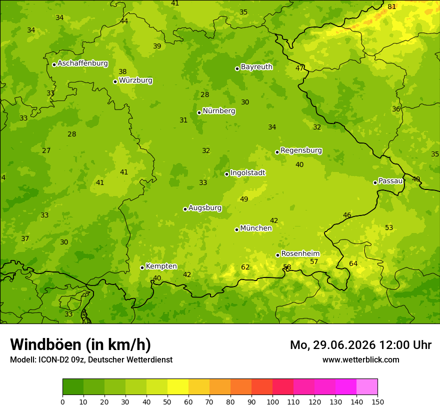 Maximale Windböen