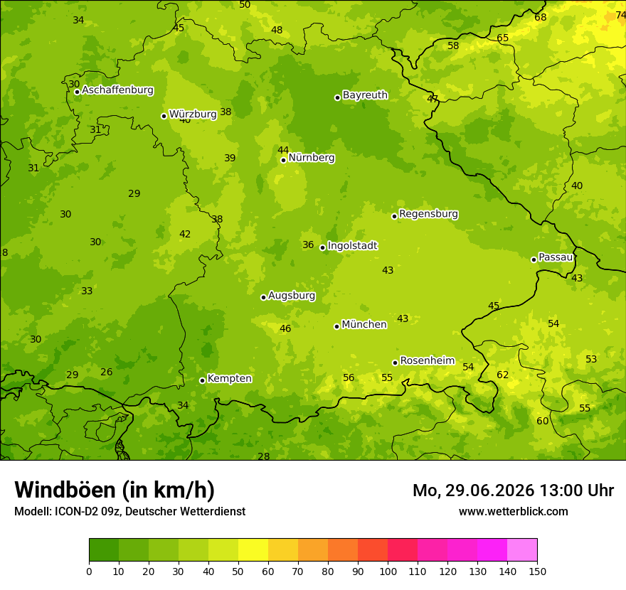 Maximale Windböen