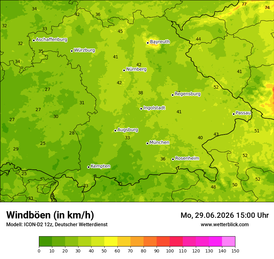 Maximale Windböen