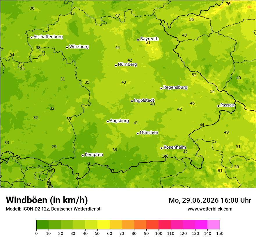 Maximale Windböen