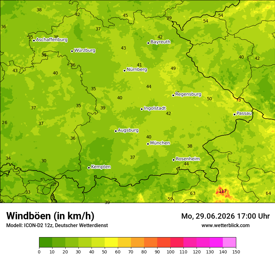 Maximale Windböen