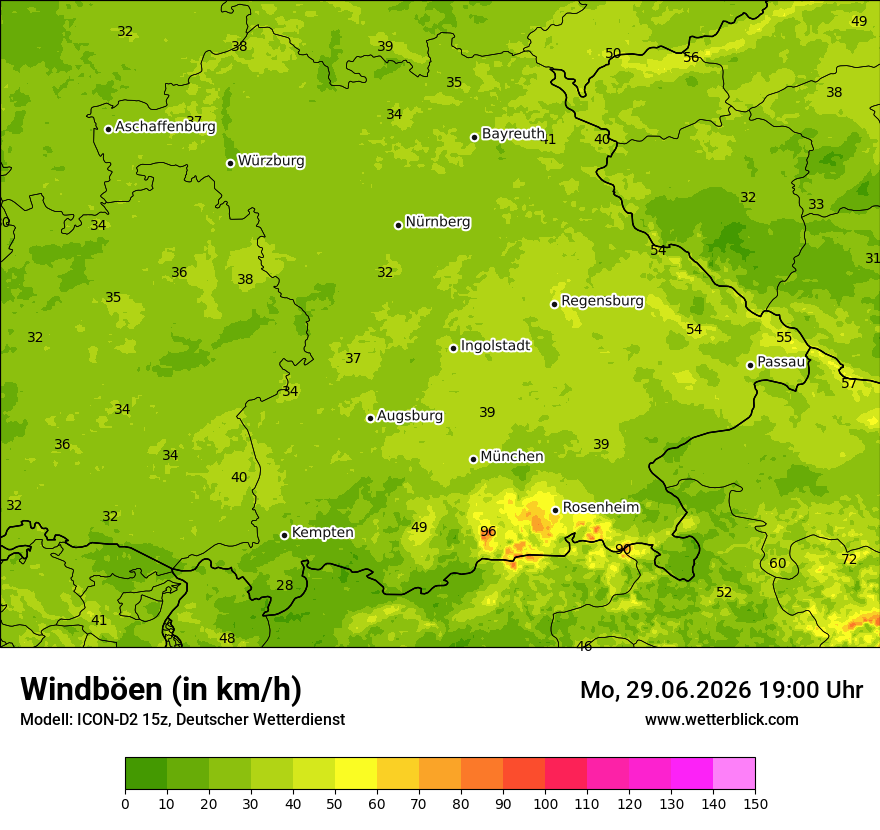 Maximale Windböen