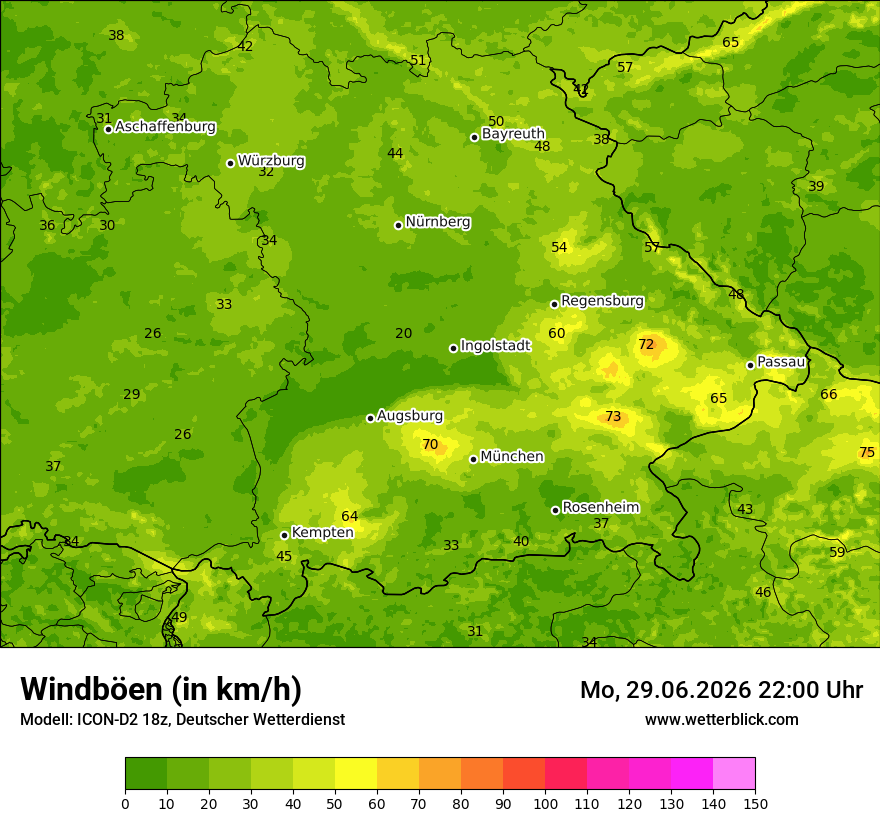 Maximale Windböen
