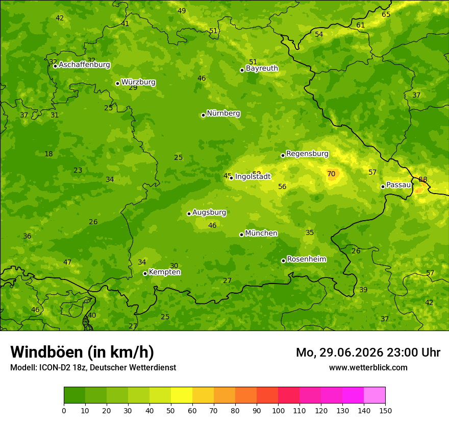 Maximale Windböen