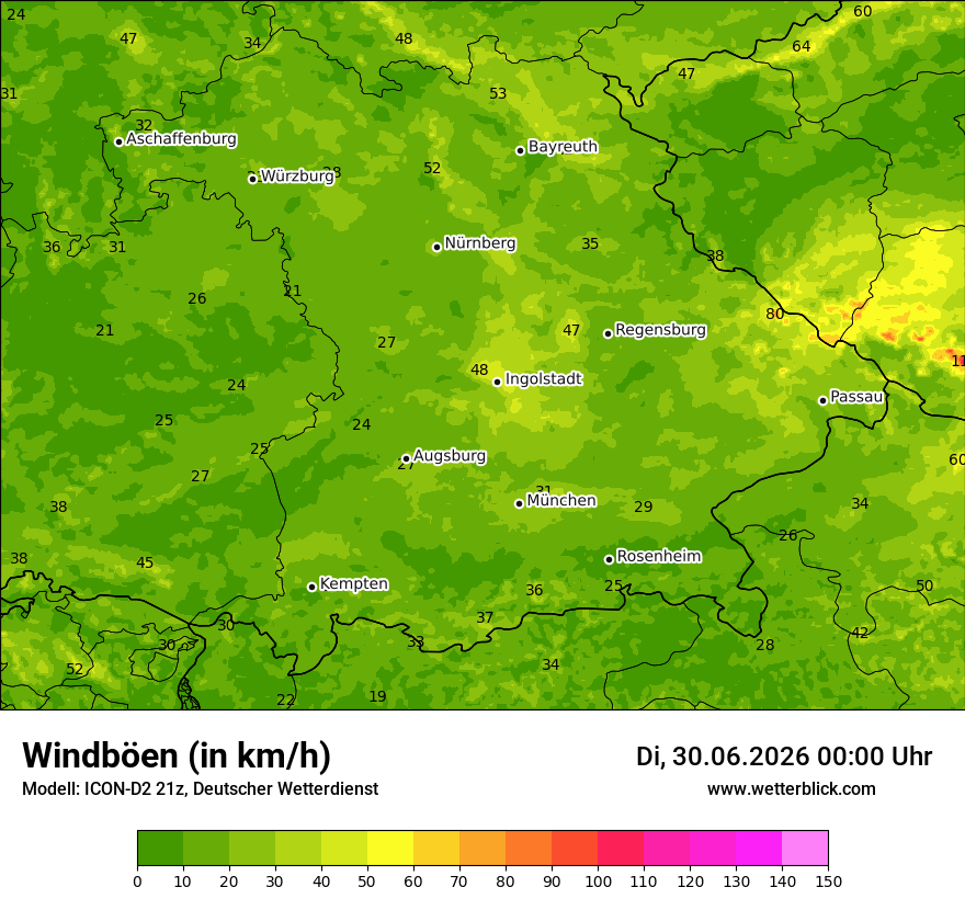 Maximale Windböen