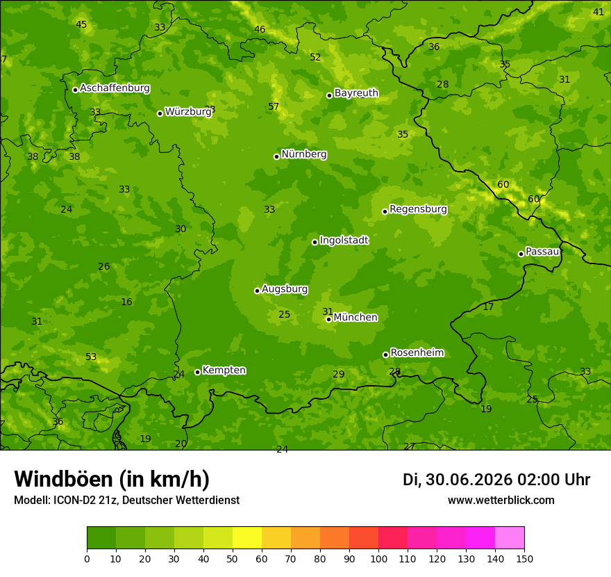 Maximale Windböen