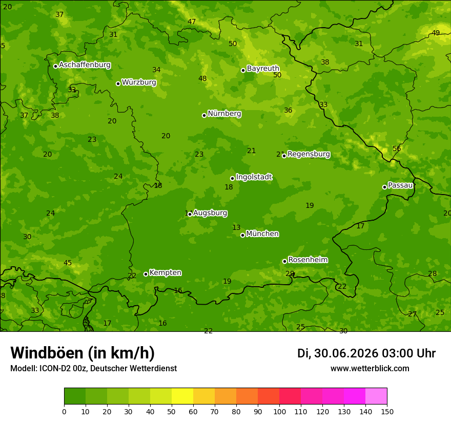 Maximale Windböen