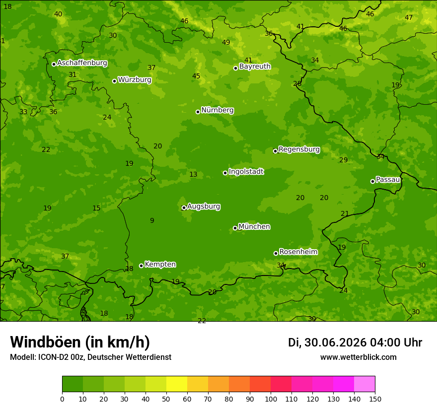Maximale Windböen