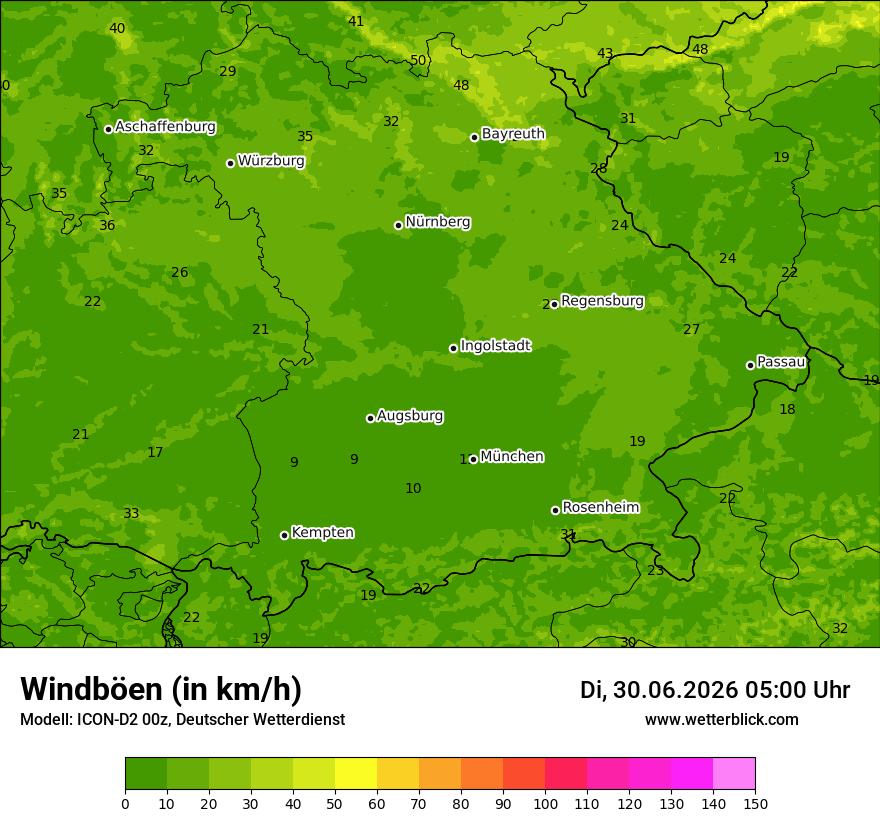 Maximale Windböen