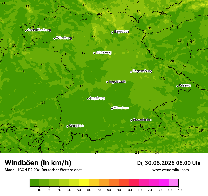 Maximale Windböen