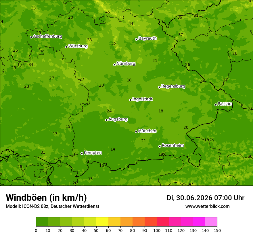 Maximale Windböen