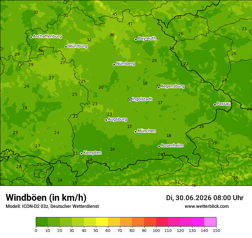 Maximale Windböen