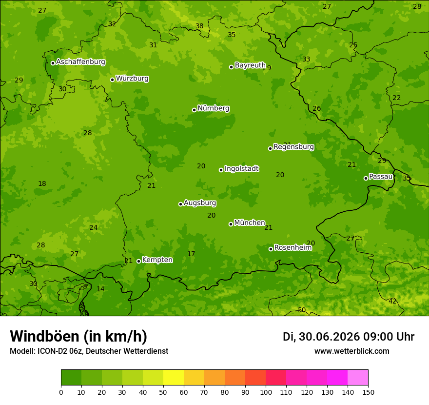 Maximale Windböen