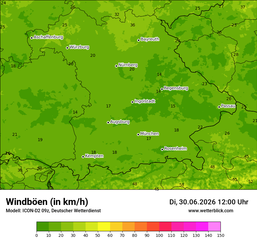 Maximale Windböen