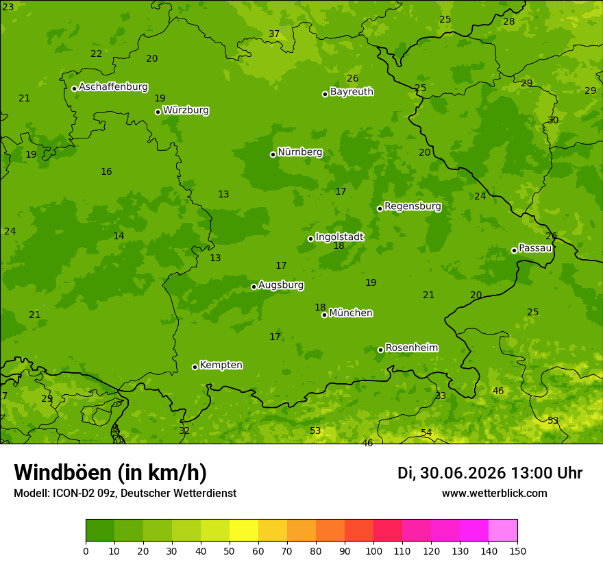 Maximale Windböen