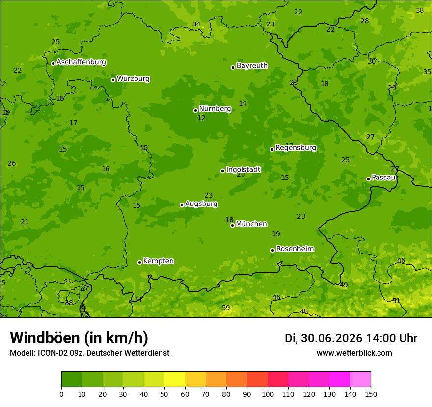 Maximale Windböen