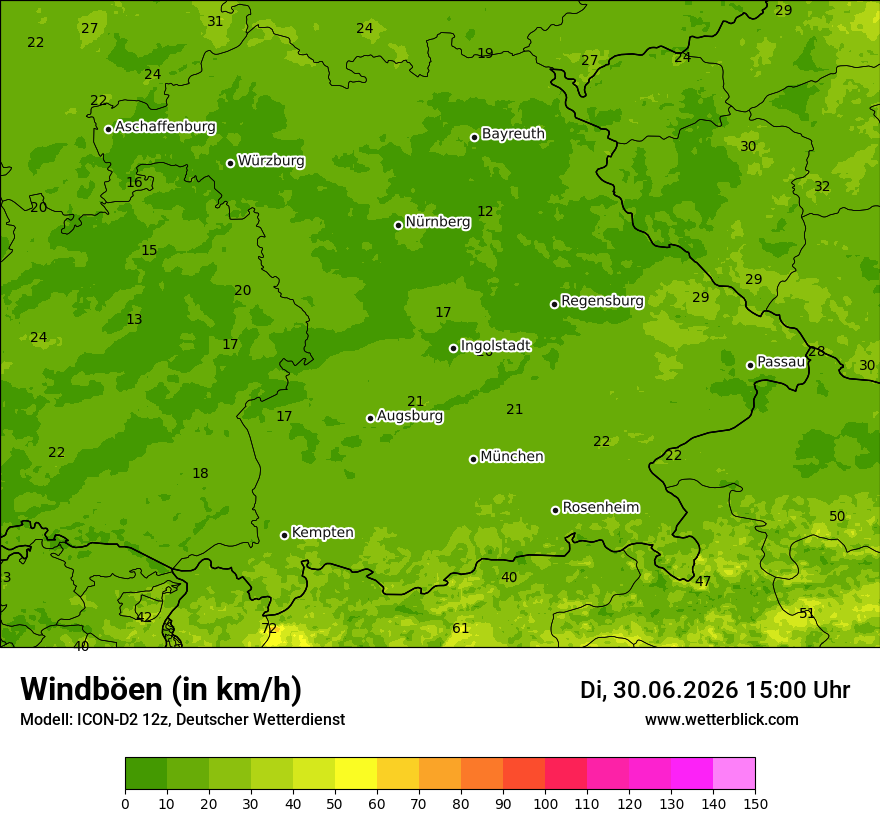 Maximale Windböen