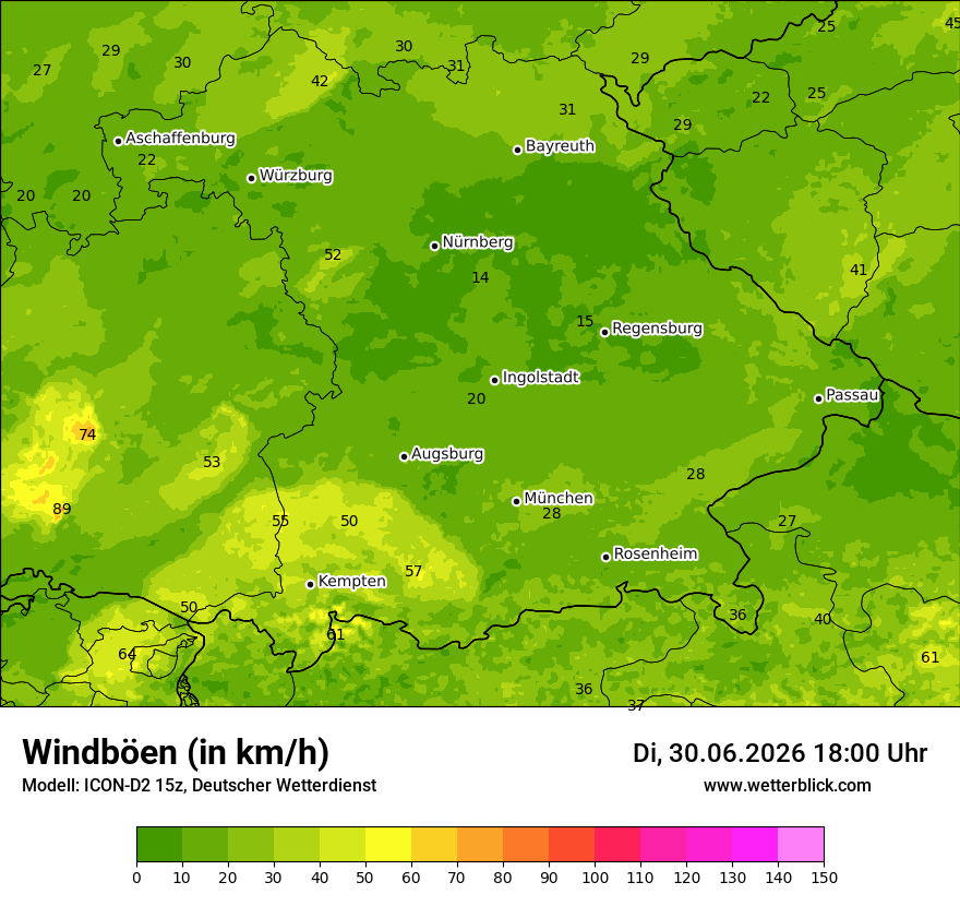 Maximale Windböen