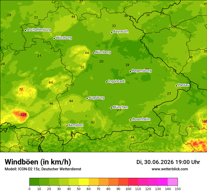 Maximale Windböen