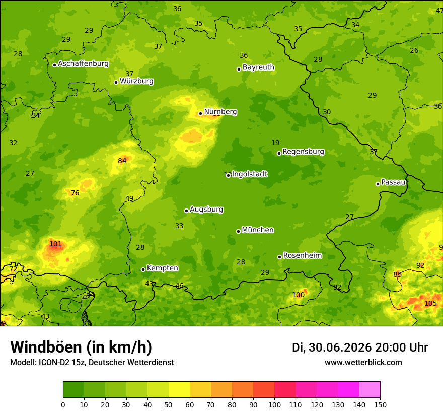 Maximale Windböen