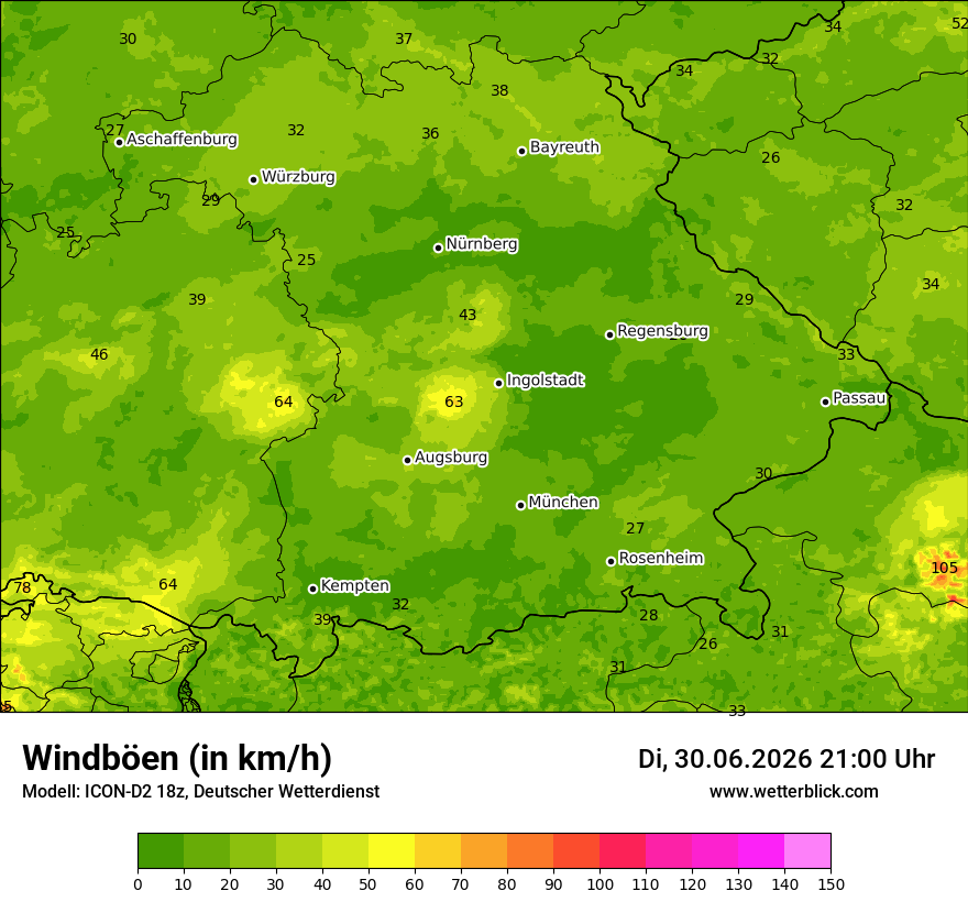 Maximale Windböen